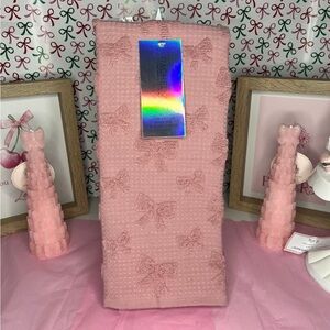Rachel Zoe Pink Bow Coquette Kitchen Towels